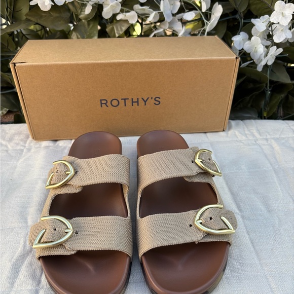 Rothy's Shoes - Rothy's the Buckle slide DUNE